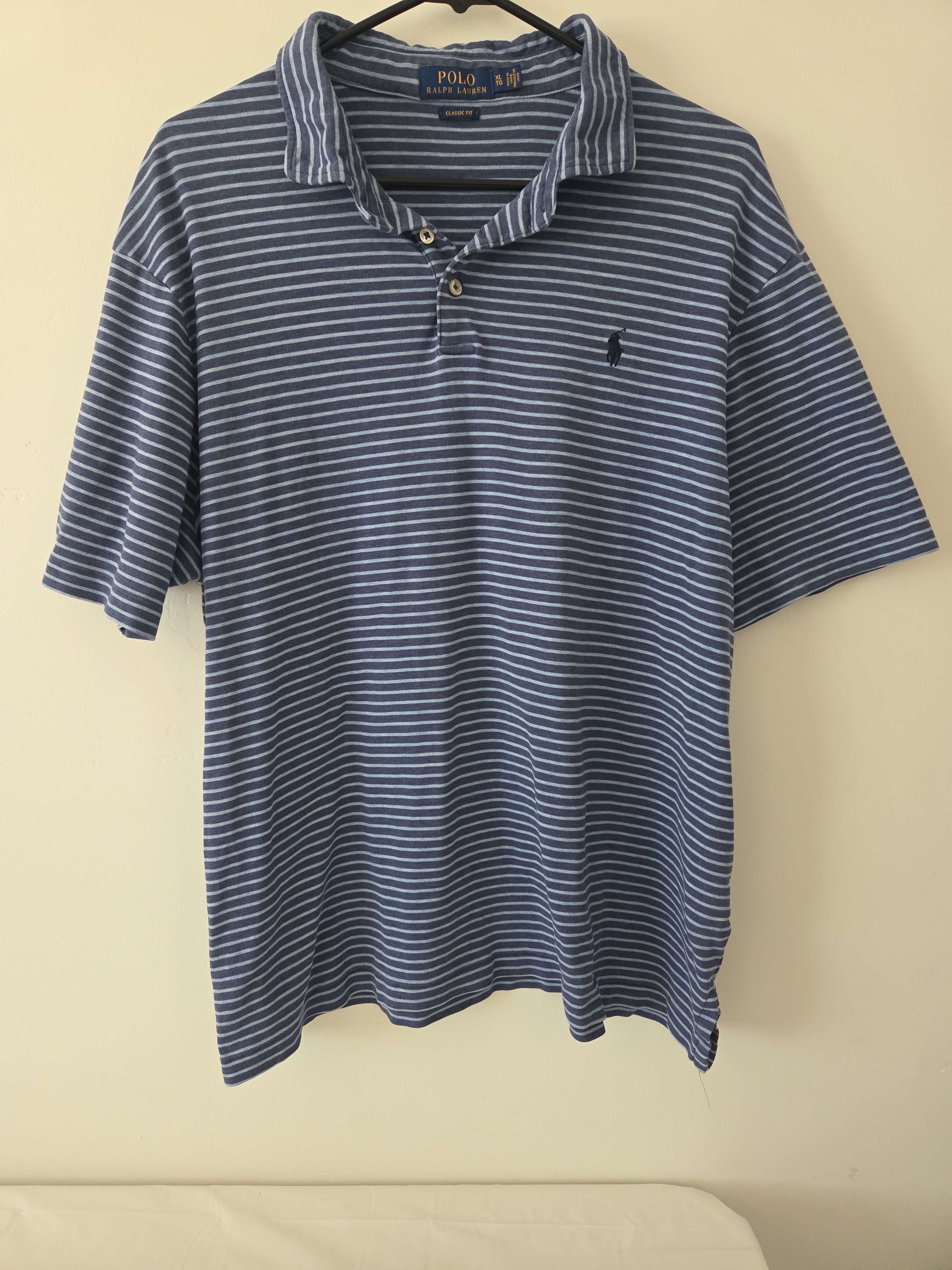 Polo By Ralph Lauren Navy And White Striped Menâs Polo
